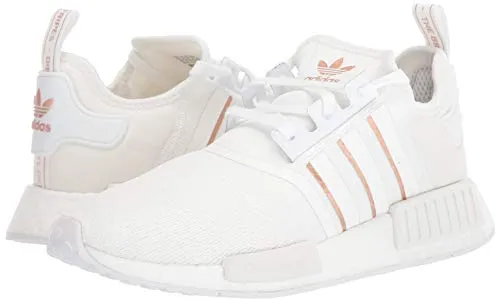 adidas Originals Women's NMD_r1 Sneaker, White/Rose Gold Metallic, 6