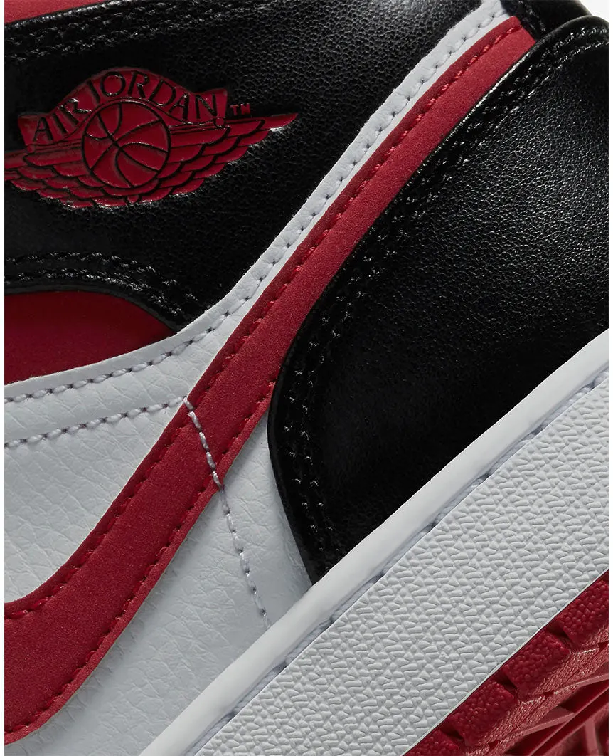 Air Jordan 1 Mid GS Black Gym Red Baby/Toddlers