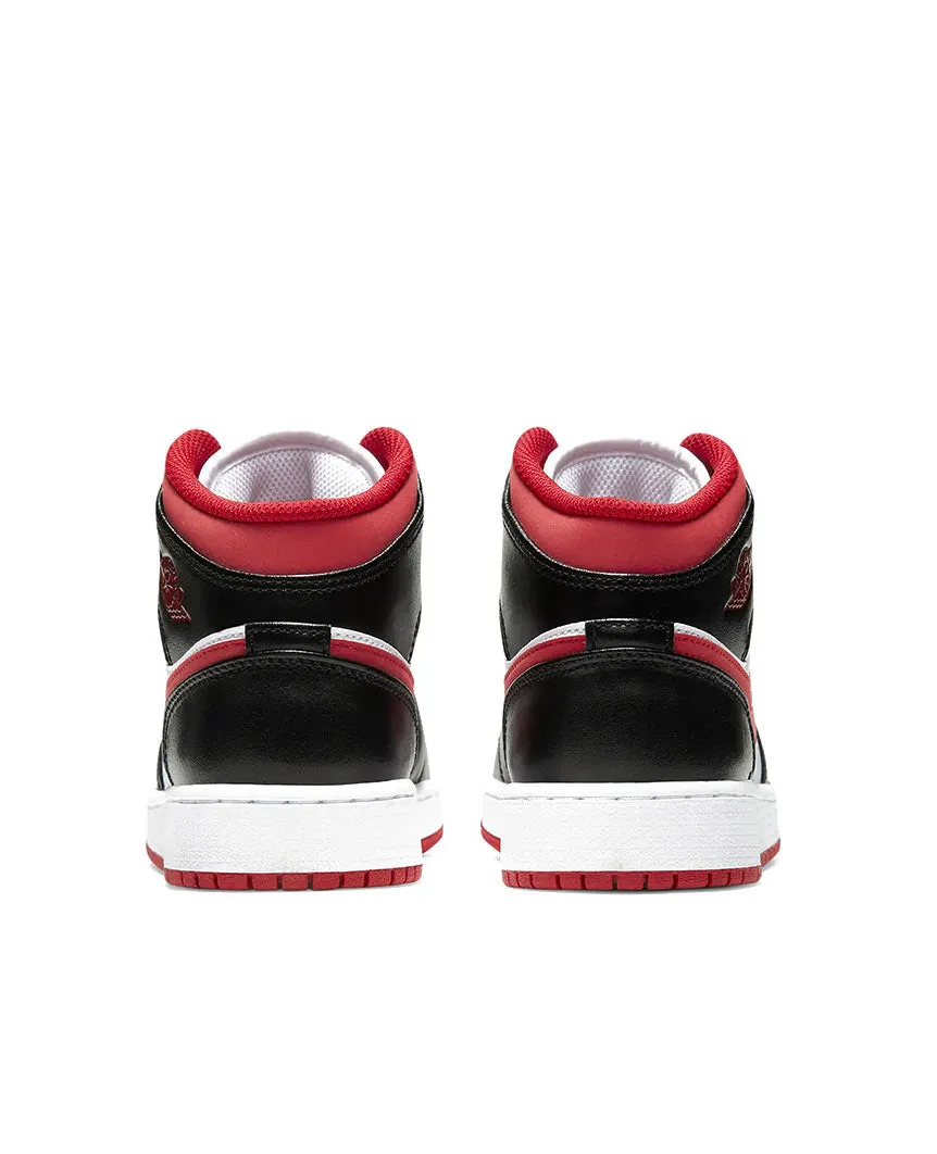 Air Jordan 1 Mid GS Black Gym Red Baby/Toddlers