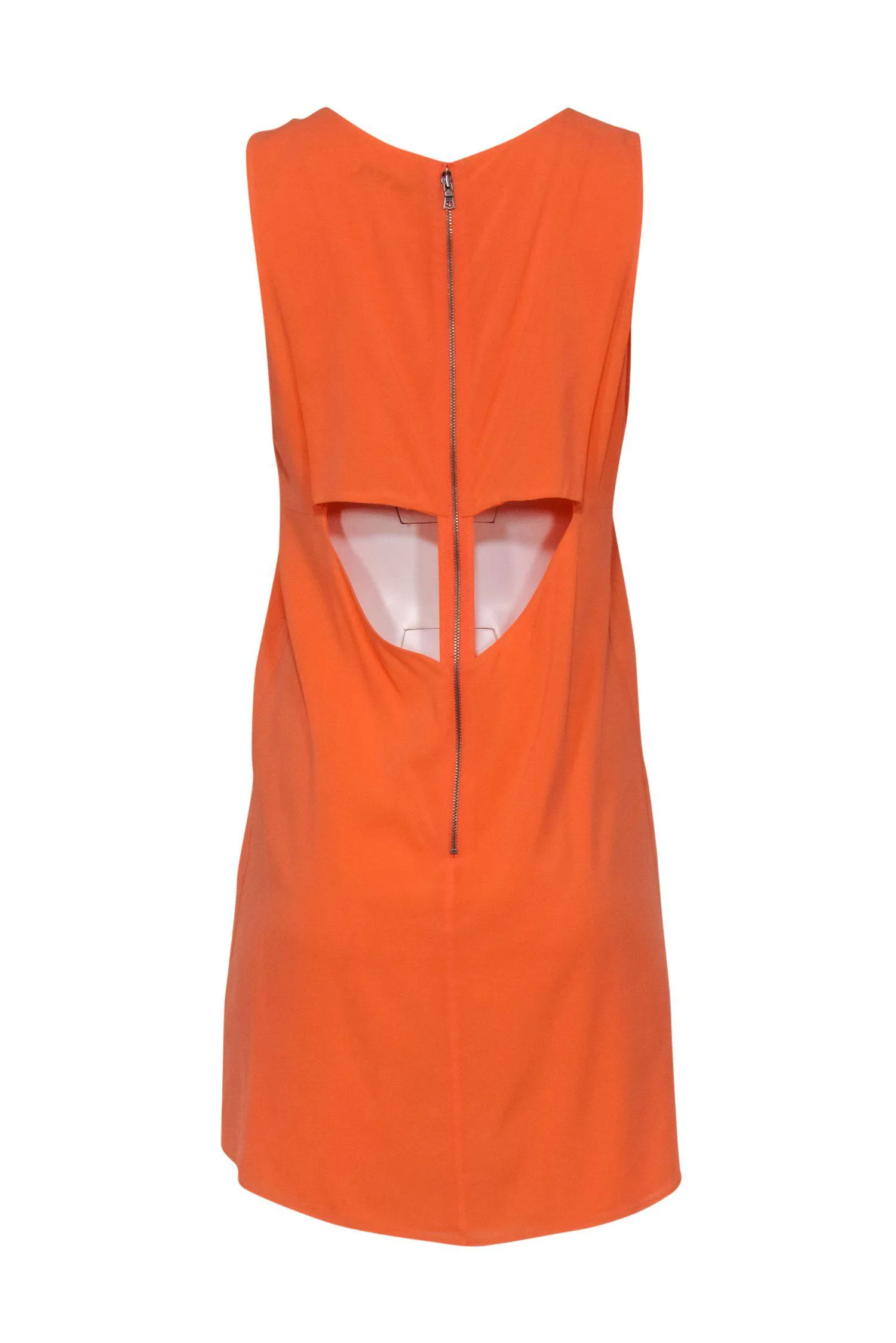 Alice & Olivia - Orange Sleeveless Shift Dress w/ Back Cutout Sz M