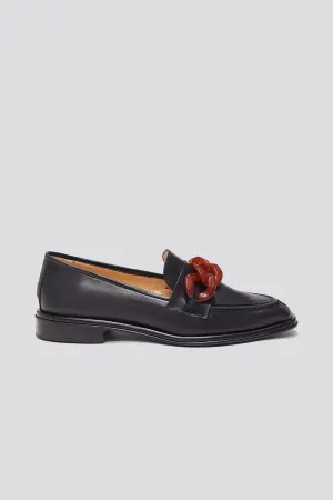 Alma Loafer in Black/Amber