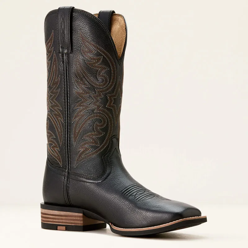 Ariat Men's Ricochet Cowboy Boot in Black Carbon