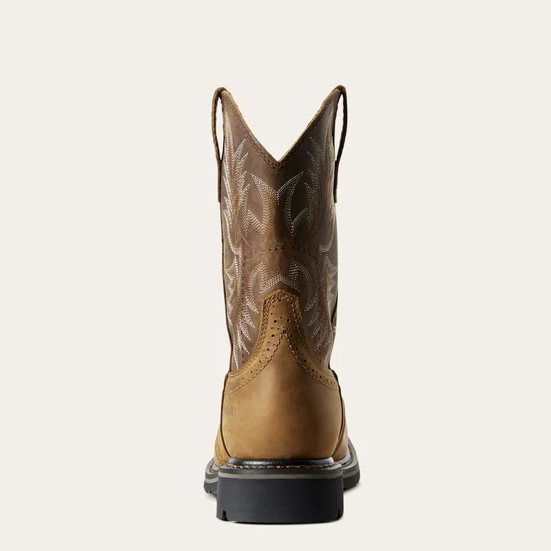 Ariat Sierra Pull-On Western Square Toe Work Boots Style 10010148