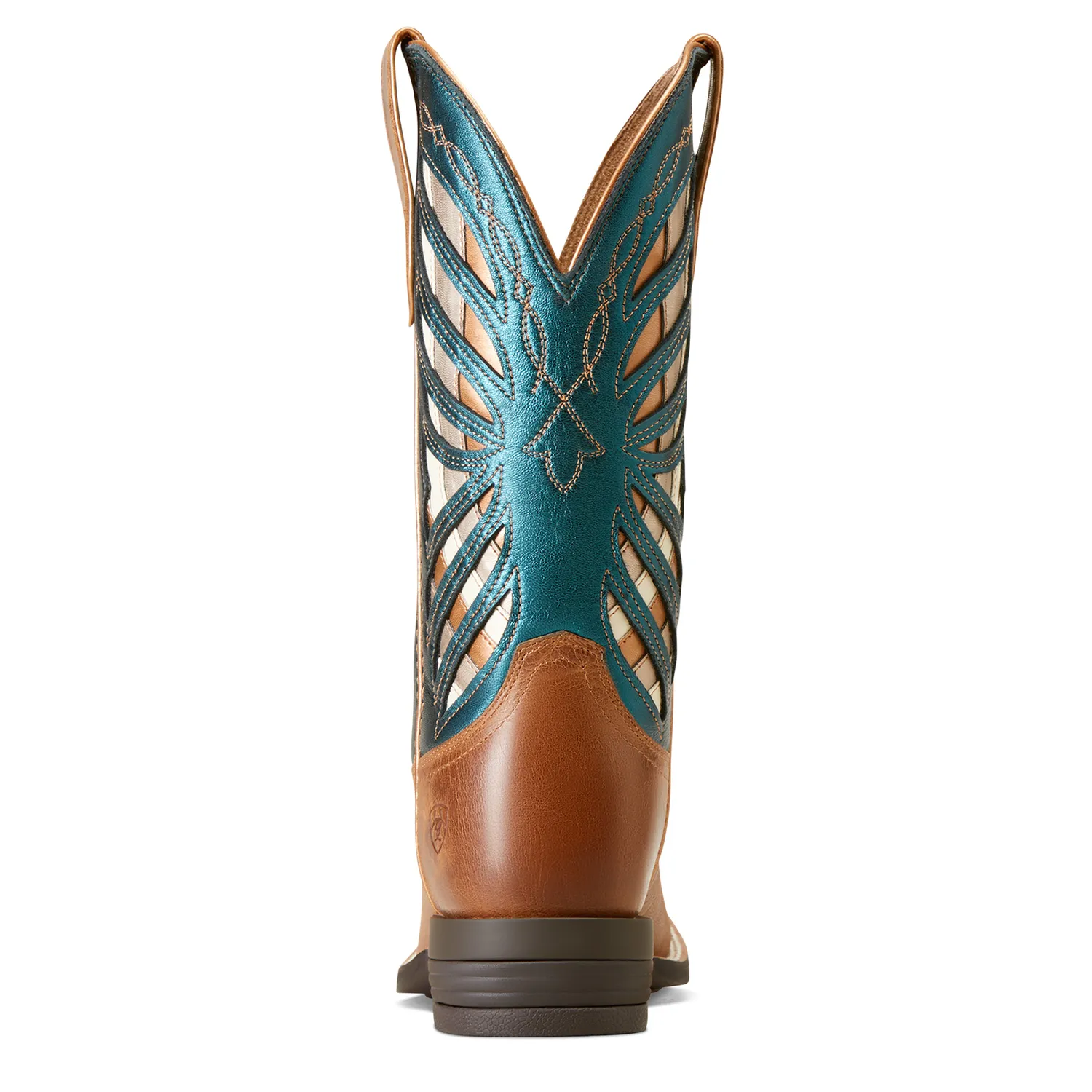 Ariat Women's Longview Western Boot Buttered Rum/Metallic Sea