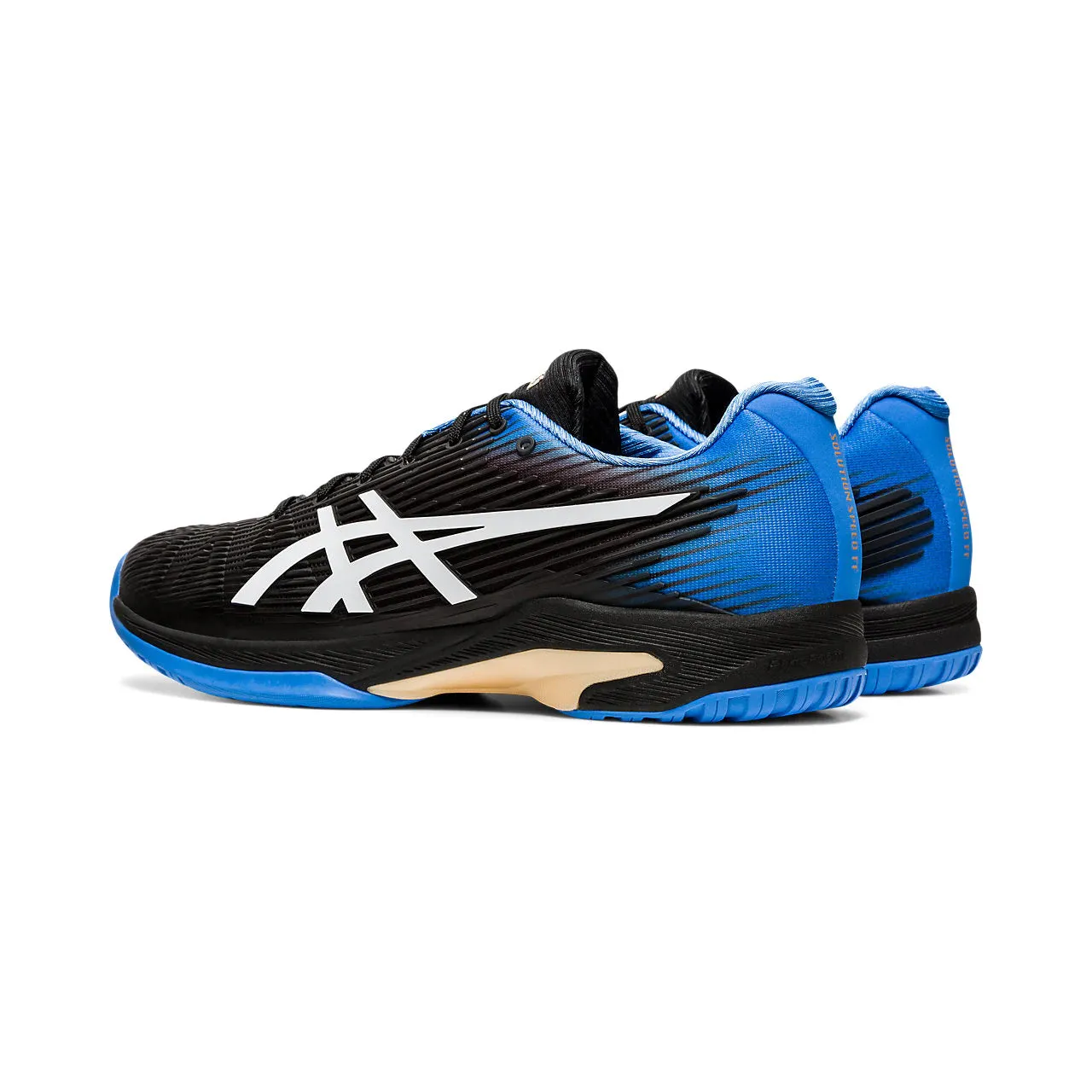 Asics Solution Speed FF Black Blue Mens Tennis Shoes