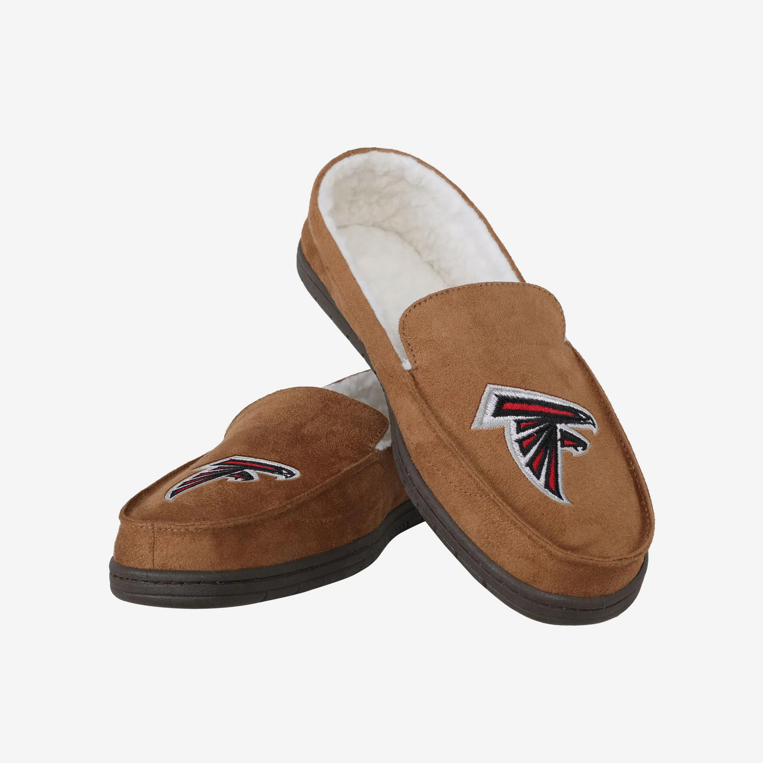 Atlanta Falcons Beige Moccasin Slipper