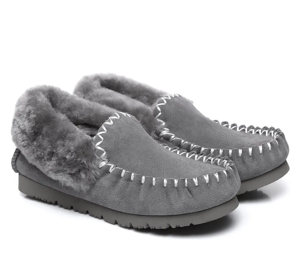 AUSTRALIAN SHEPHERD® UGG Slippers Kids Sheepskin Wool Ankle Popo Moccasins