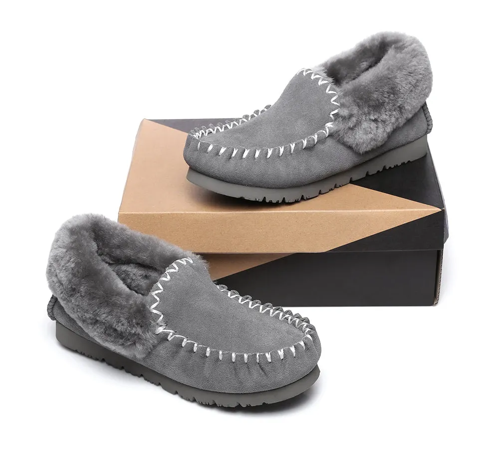 AUSTRALIAN SHEPHERD® UGG Slippers Kids Sheepskin Wool Ankle Popo Moccasins