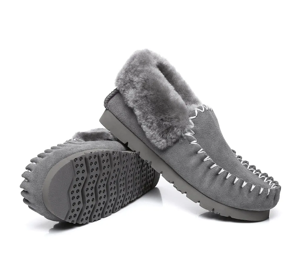 AUSTRALIAN SHEPHERD® UGG Slippers Kids Sheepskin Wool Ankle Popo Moccasins