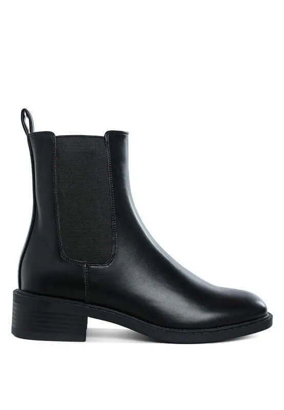 BlackTripoli Stacked Heel Chelsea Boots