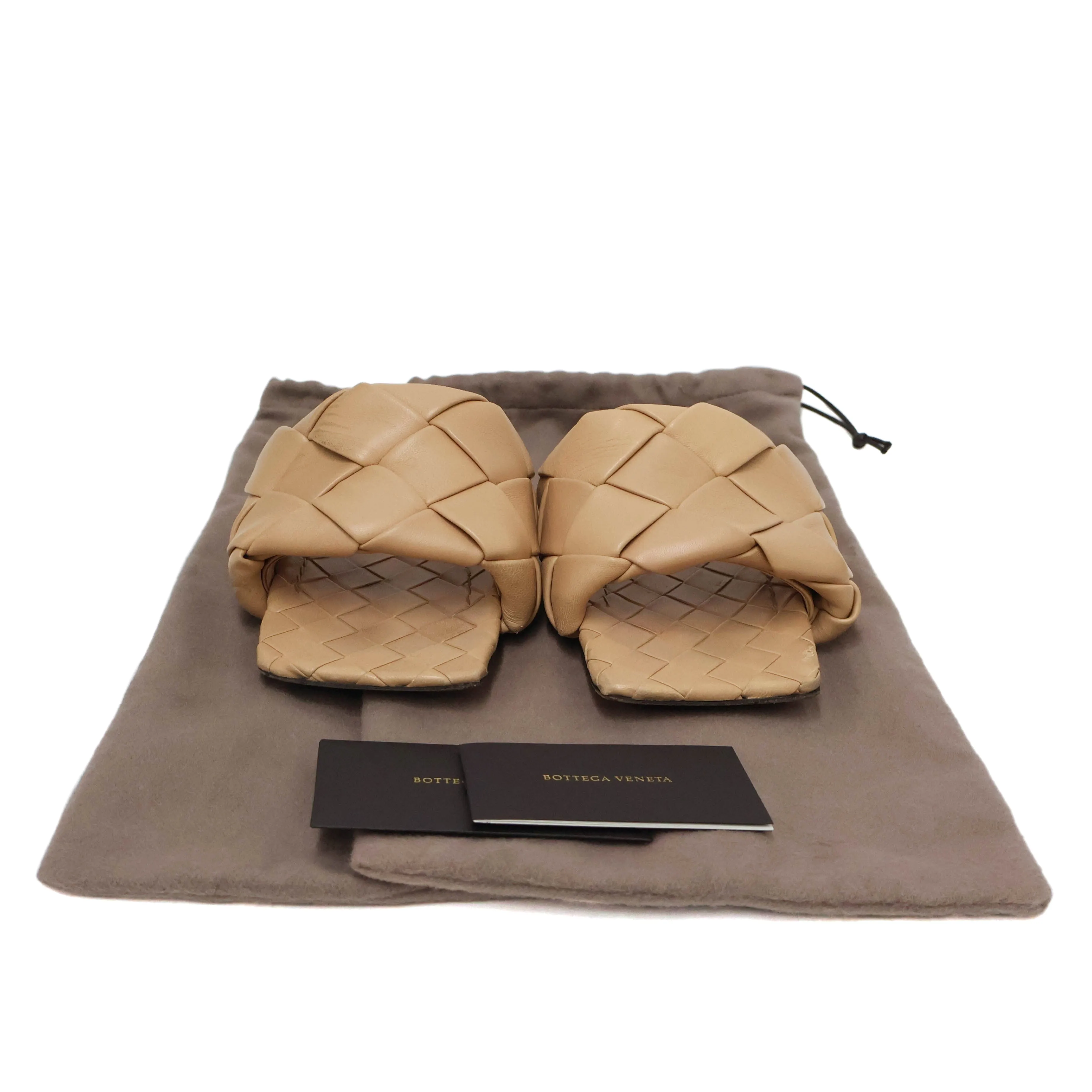 Bottega Veneta Lido Sandal Slide Beige 37.5