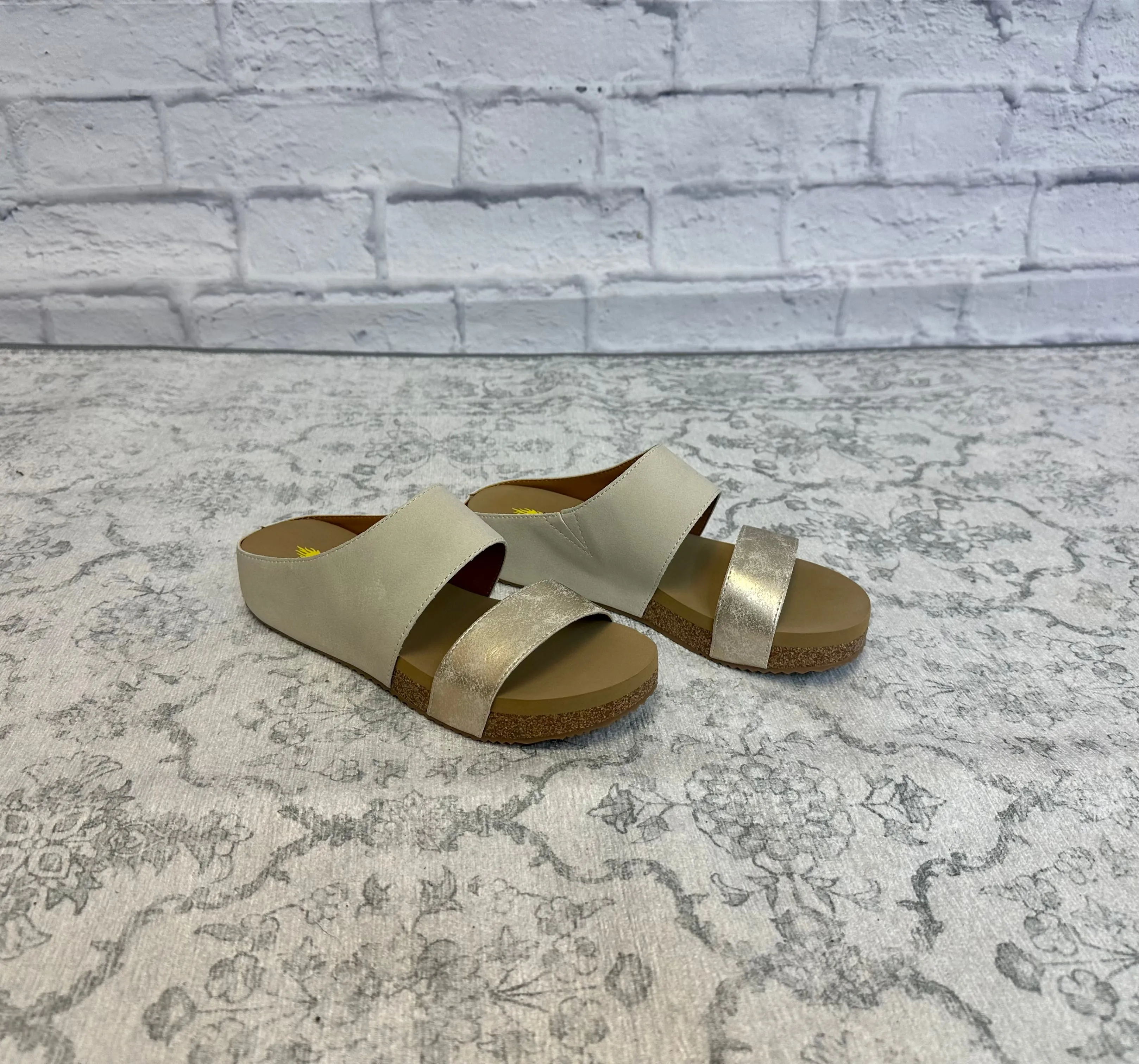 Callie Ivory Metallic Sandal