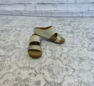 Callie Ivory Metallic Sandal