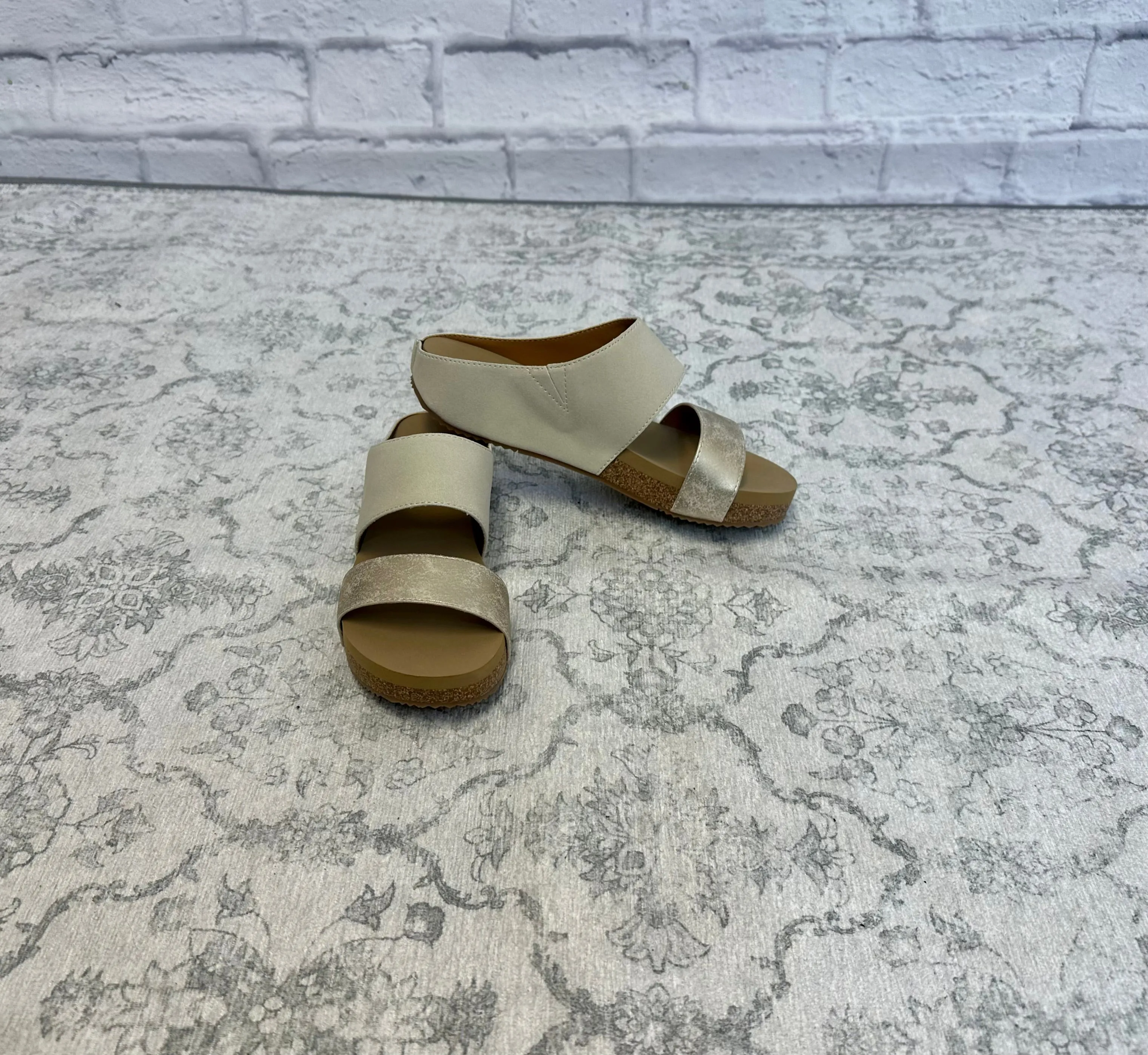 Callie Ivory Metallic Sandal