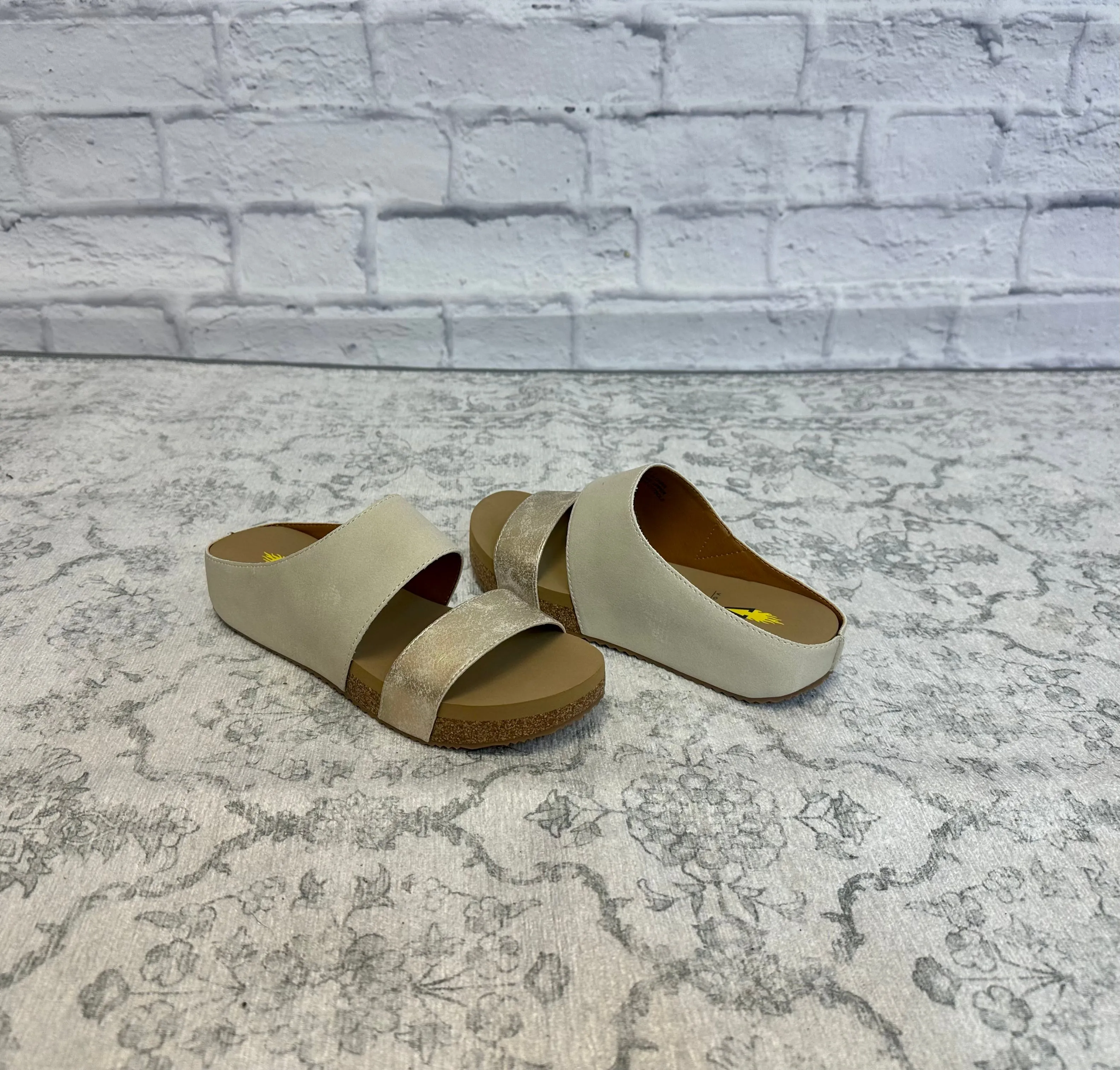 Callie Ivory Metallic Sandal