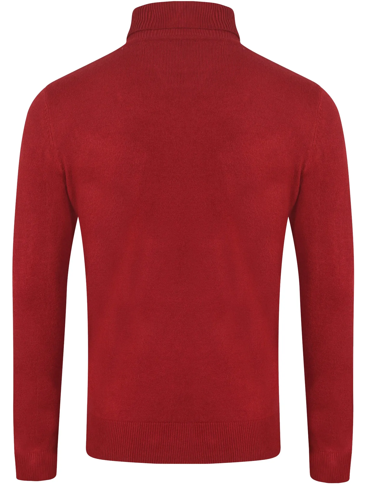 Craig Roll Neck Knitted Jumper in Red - Kensington Eastside