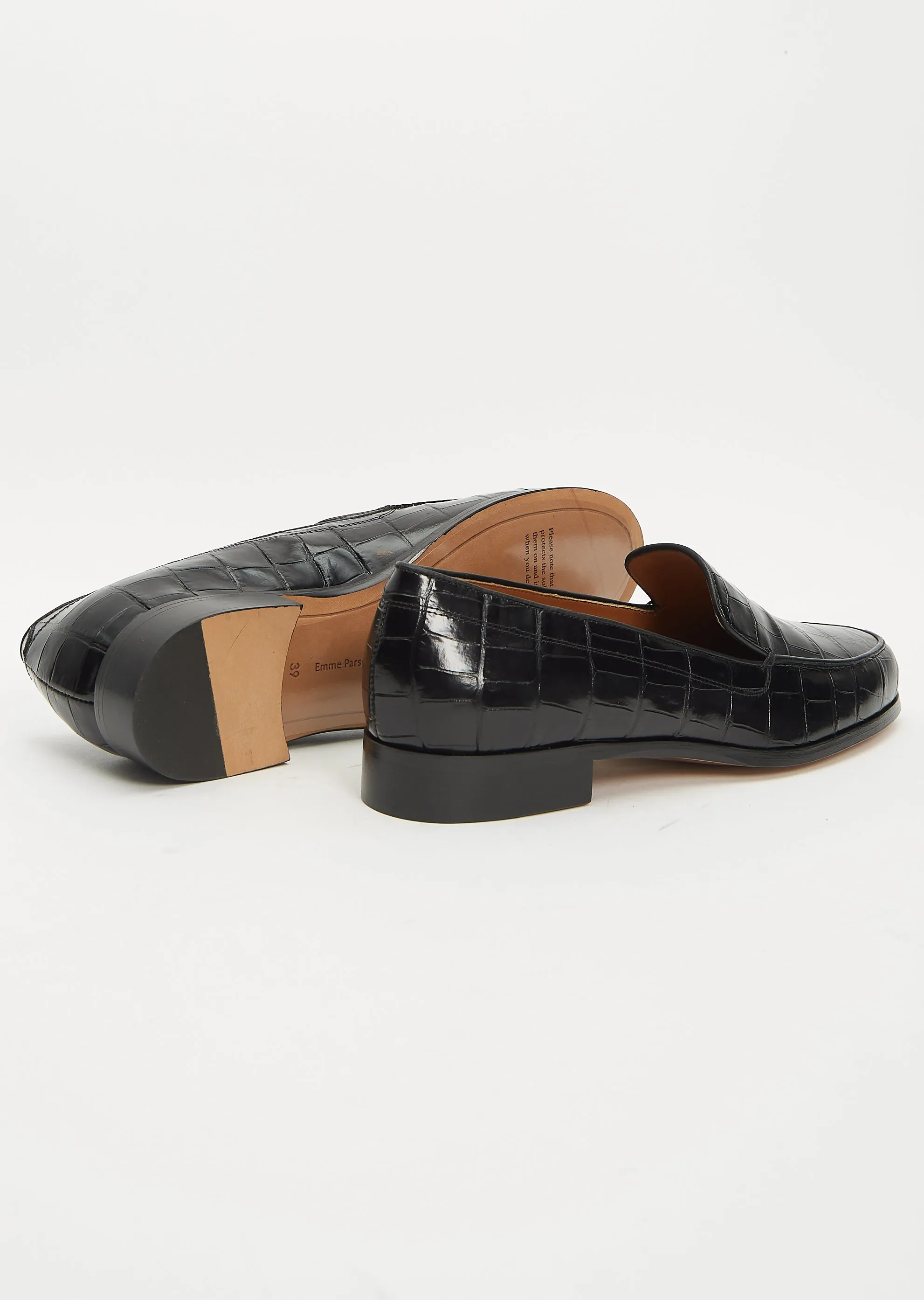 Danielle Loafer — Black Croco