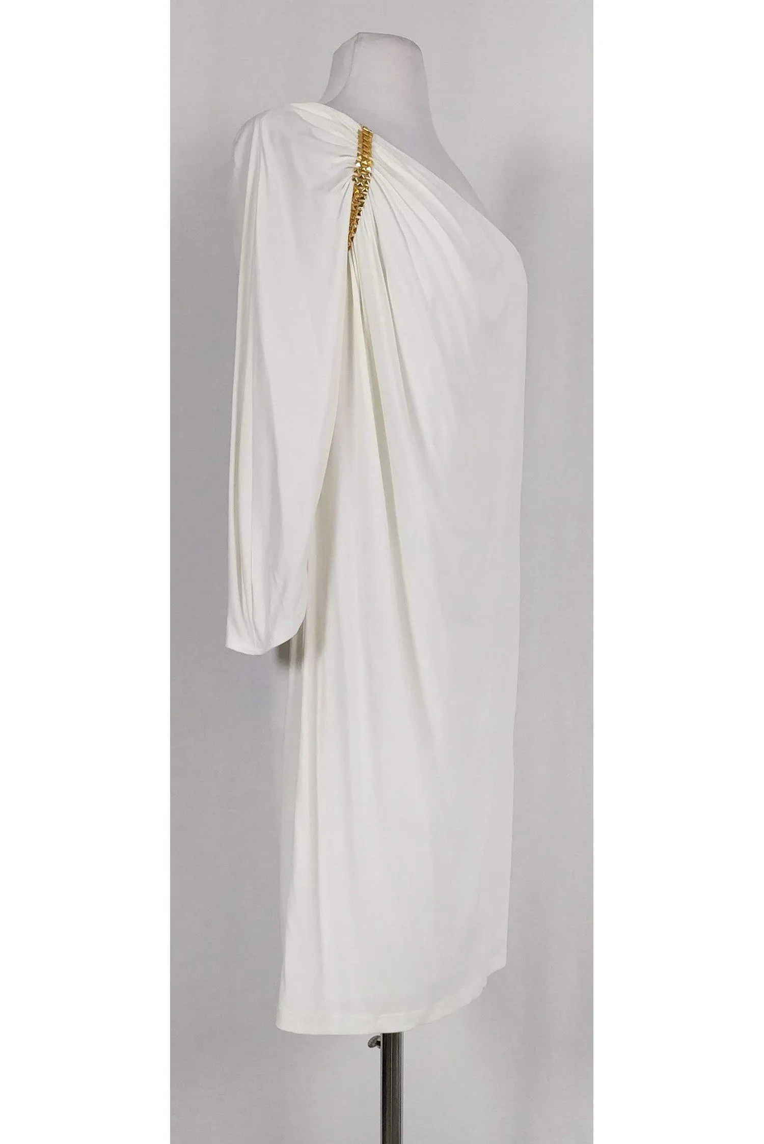 David Meister - White One Shoulder Dress Sz 12