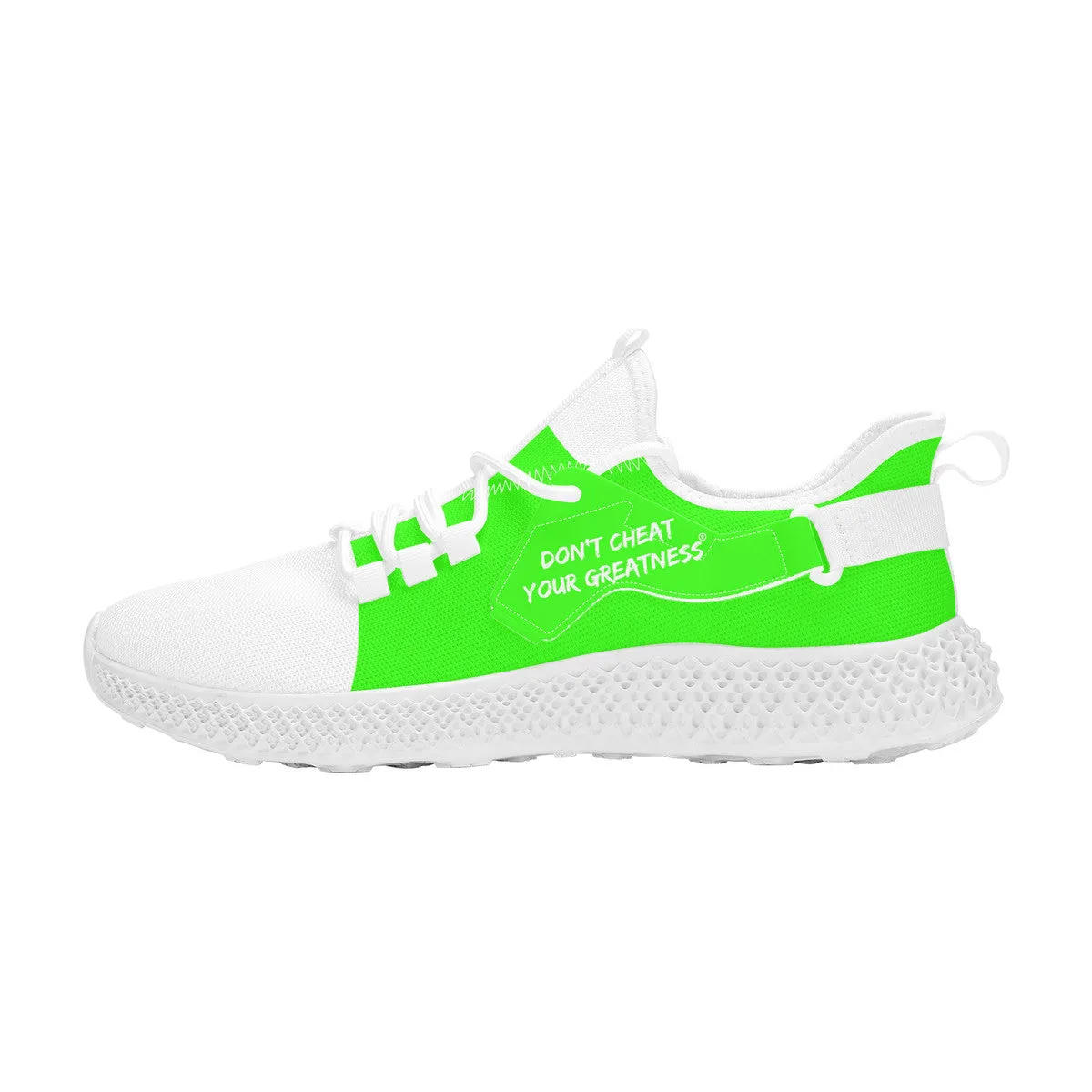 DCYG White & Neon Green NP5 Mesh Knit Shoes .Mens up to size 11 only