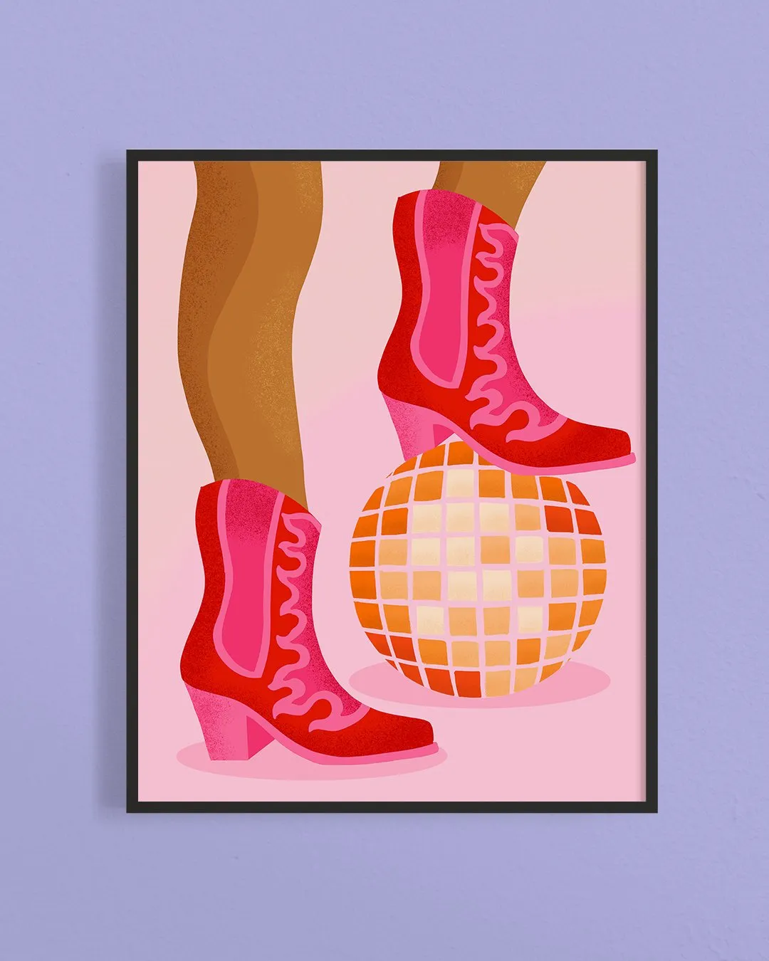 Disco Cowgirl Art Print