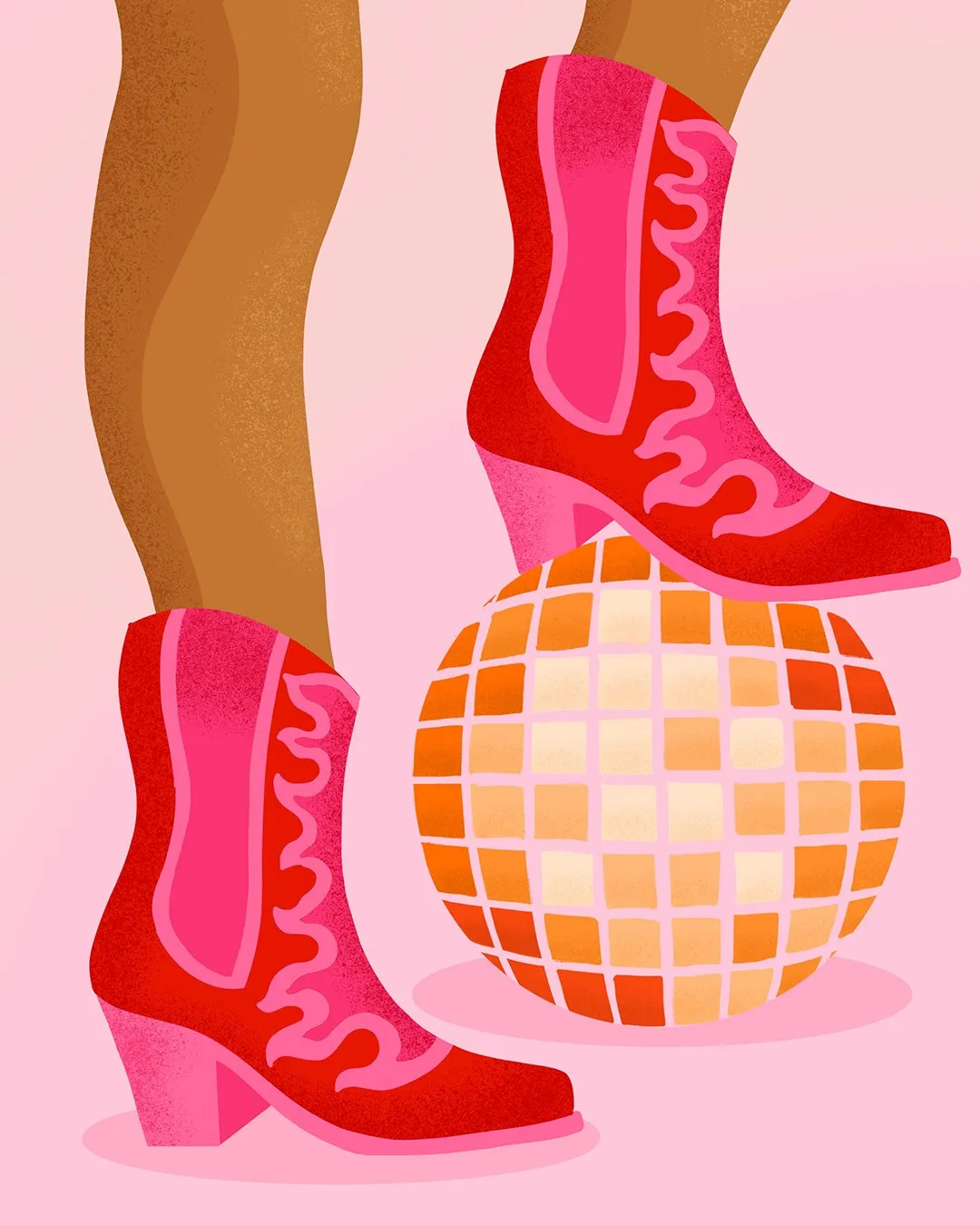 Disco Cowgirl Art Print