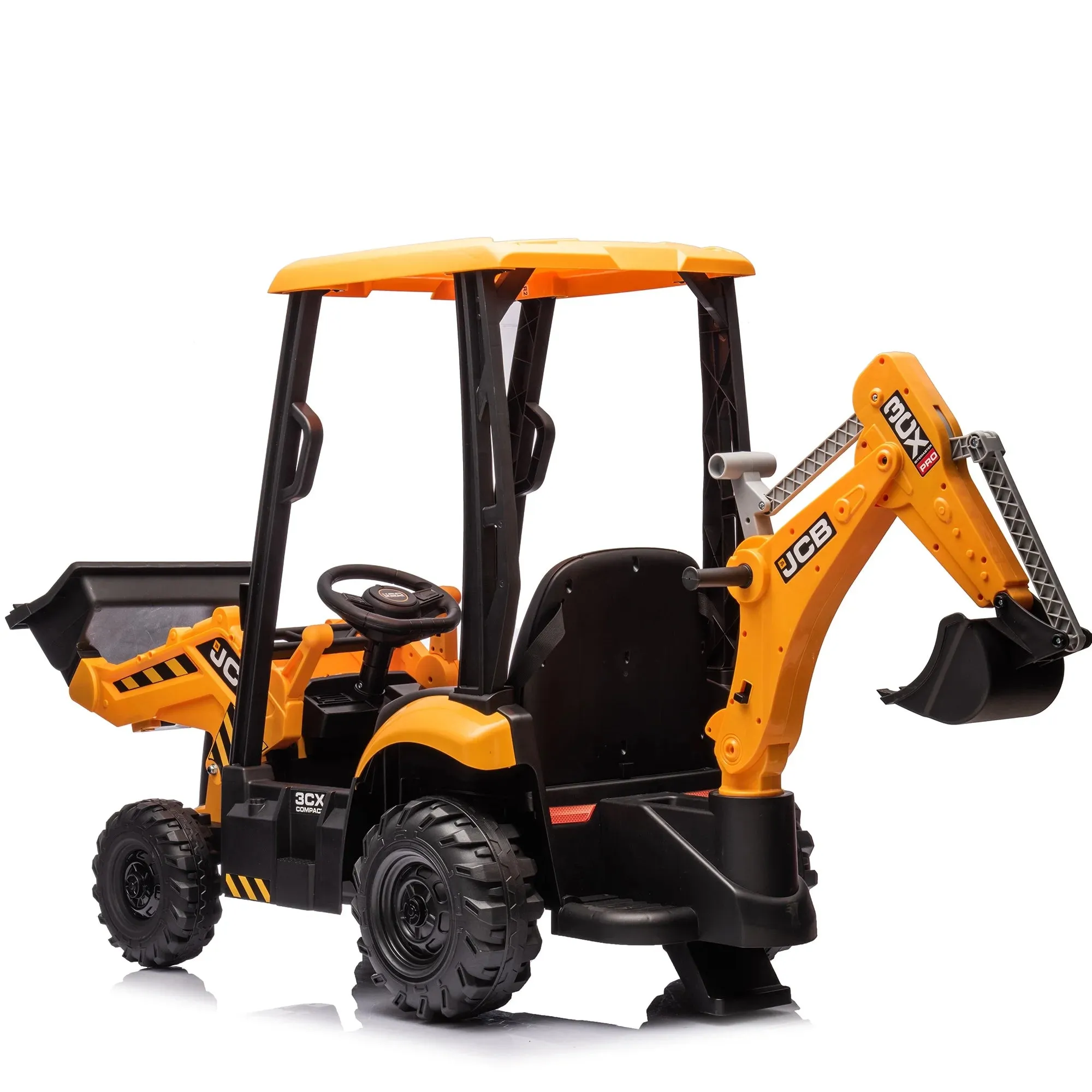 Electric Ride on Excavator for Kids, Licensed JCB 12V Ride-On Construction Toys with Remote