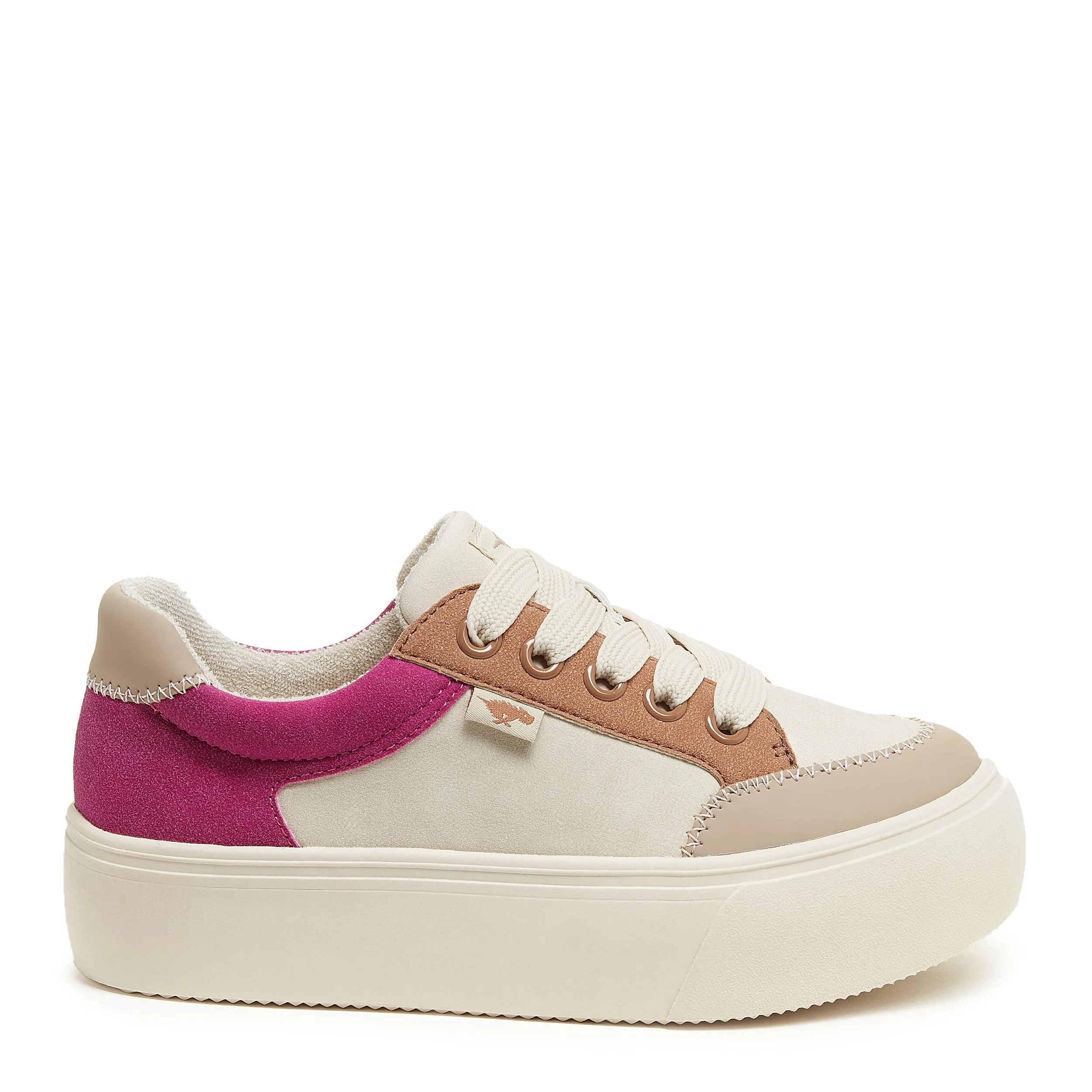 Flame Cream Color Block Platform Sneaker