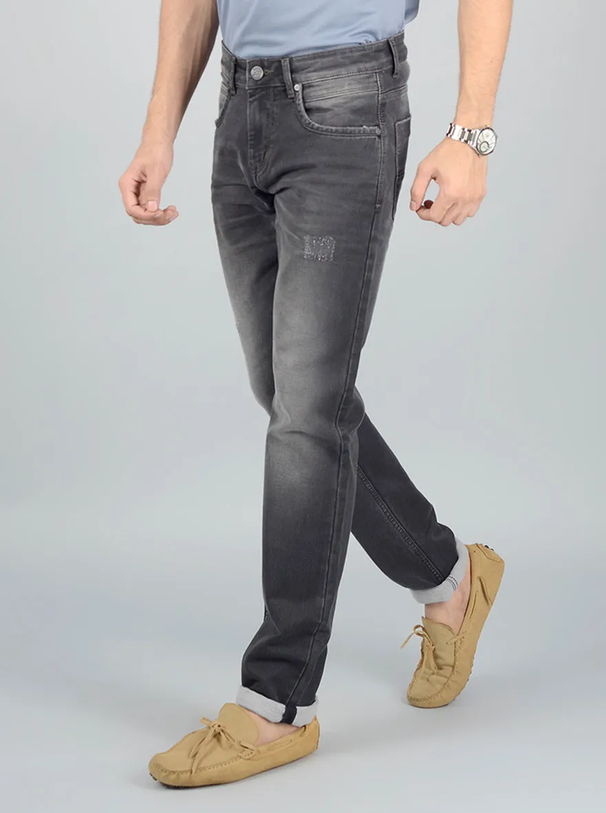 Grey Washed Slim Fit Jeans | JadeBlue