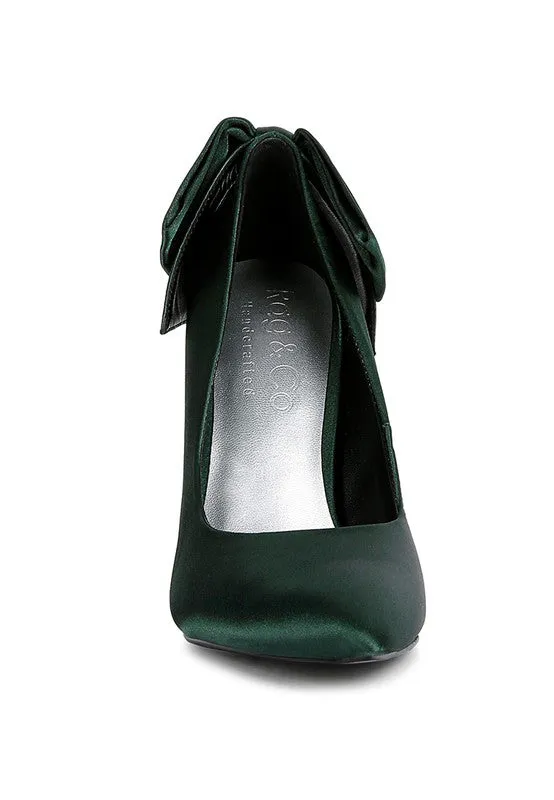 HORNET - Green Satin Stiletto Shoes For women