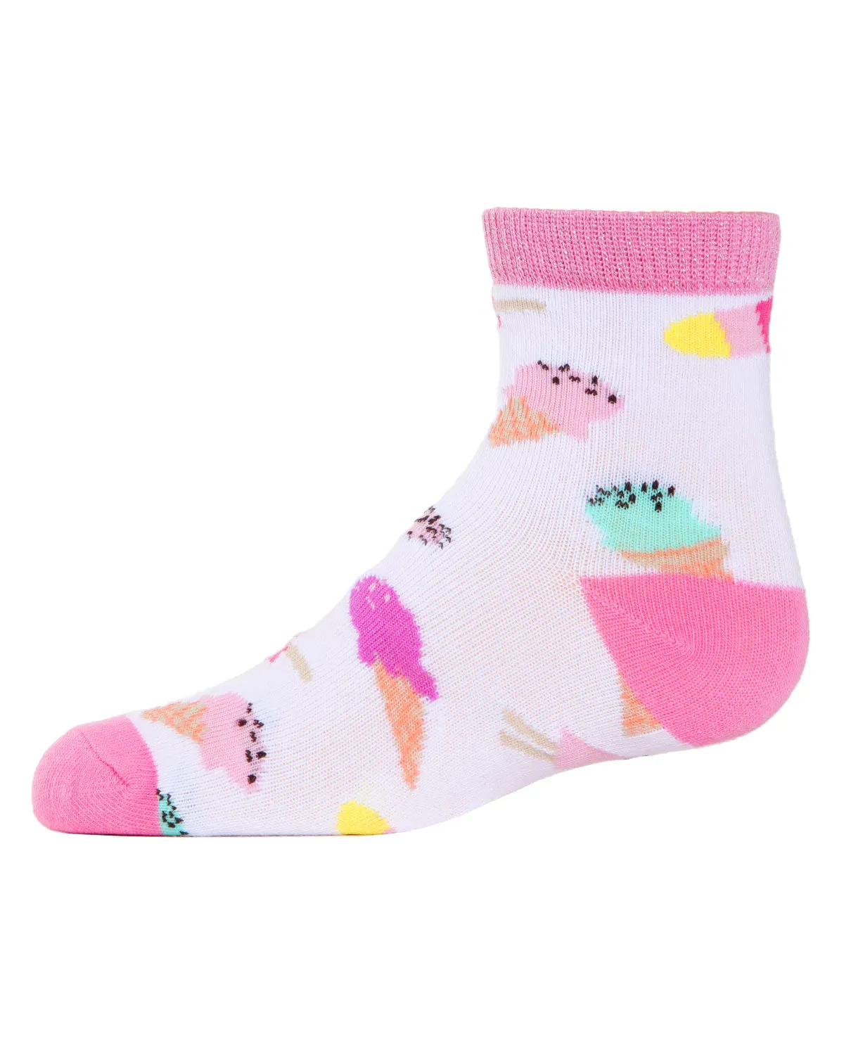 Ice Cream Girls Cotton Blend Ankle Socks 3-Pack