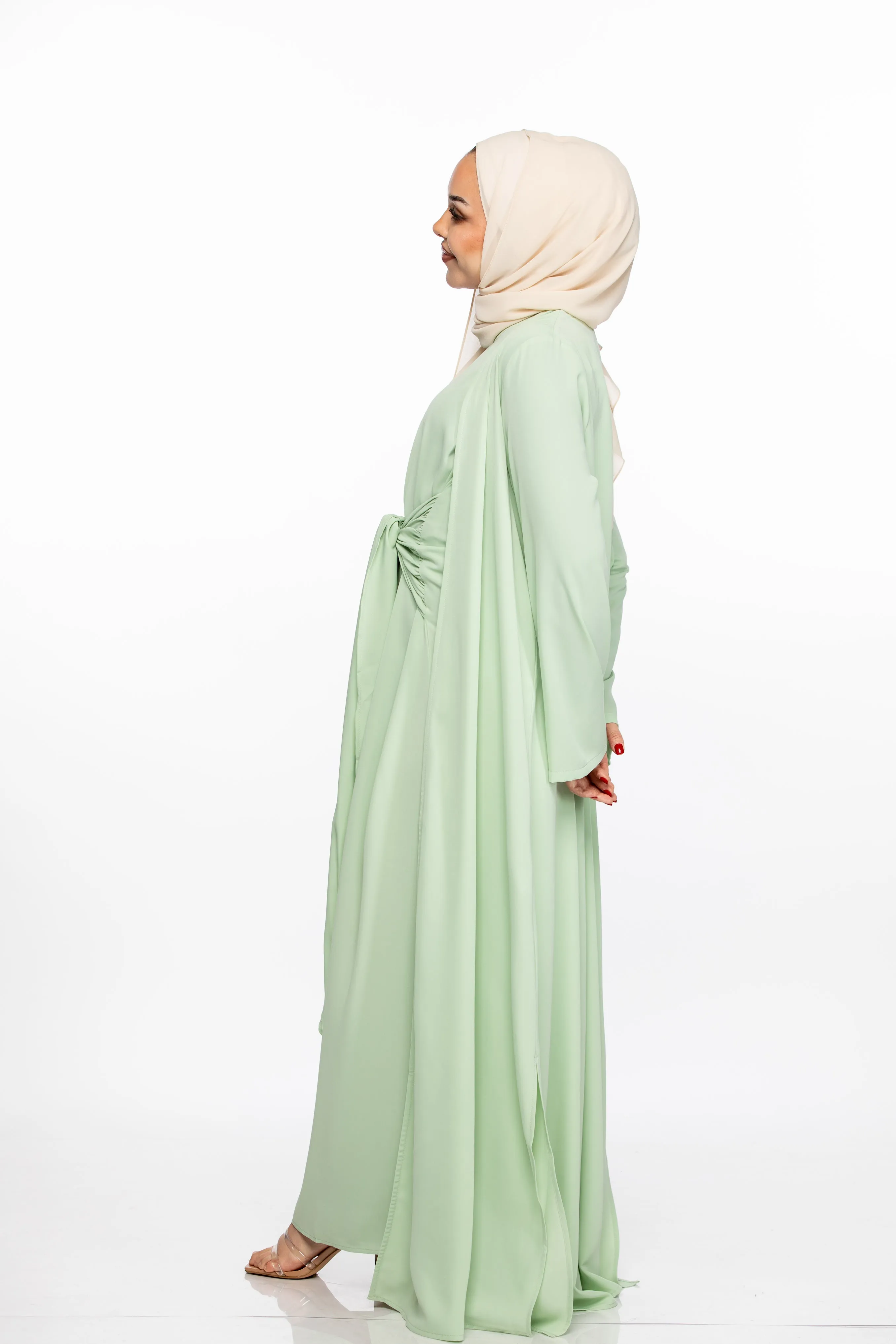 JANNAH ABAYA SET - MUTE SAGE