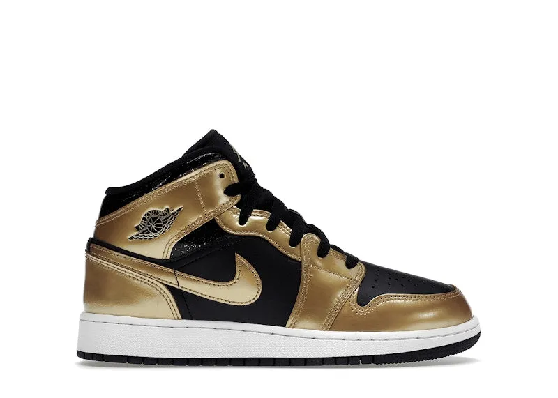 Jordan 1 Mid Se Metallic Gold Black (Gs)