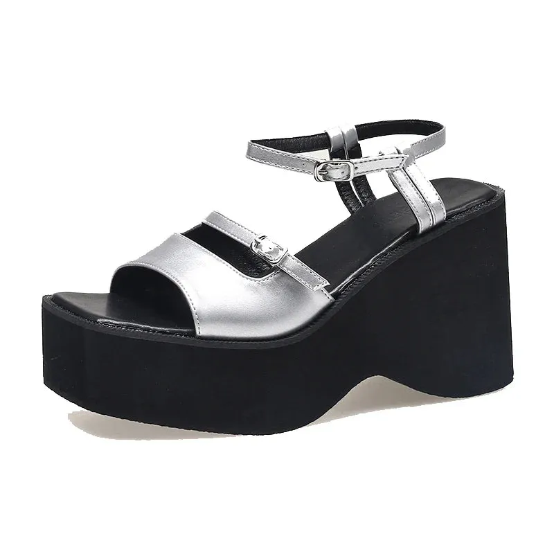 Joskaa 2024 New Chunky Sandals Backless