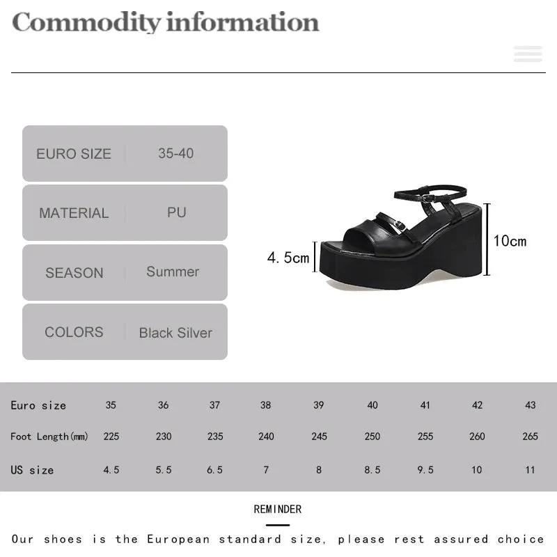 Joskaa 2024 New Chunky Sandals Backless