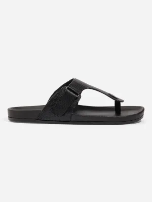 Men Black Sandal / Slipper (ID4227)