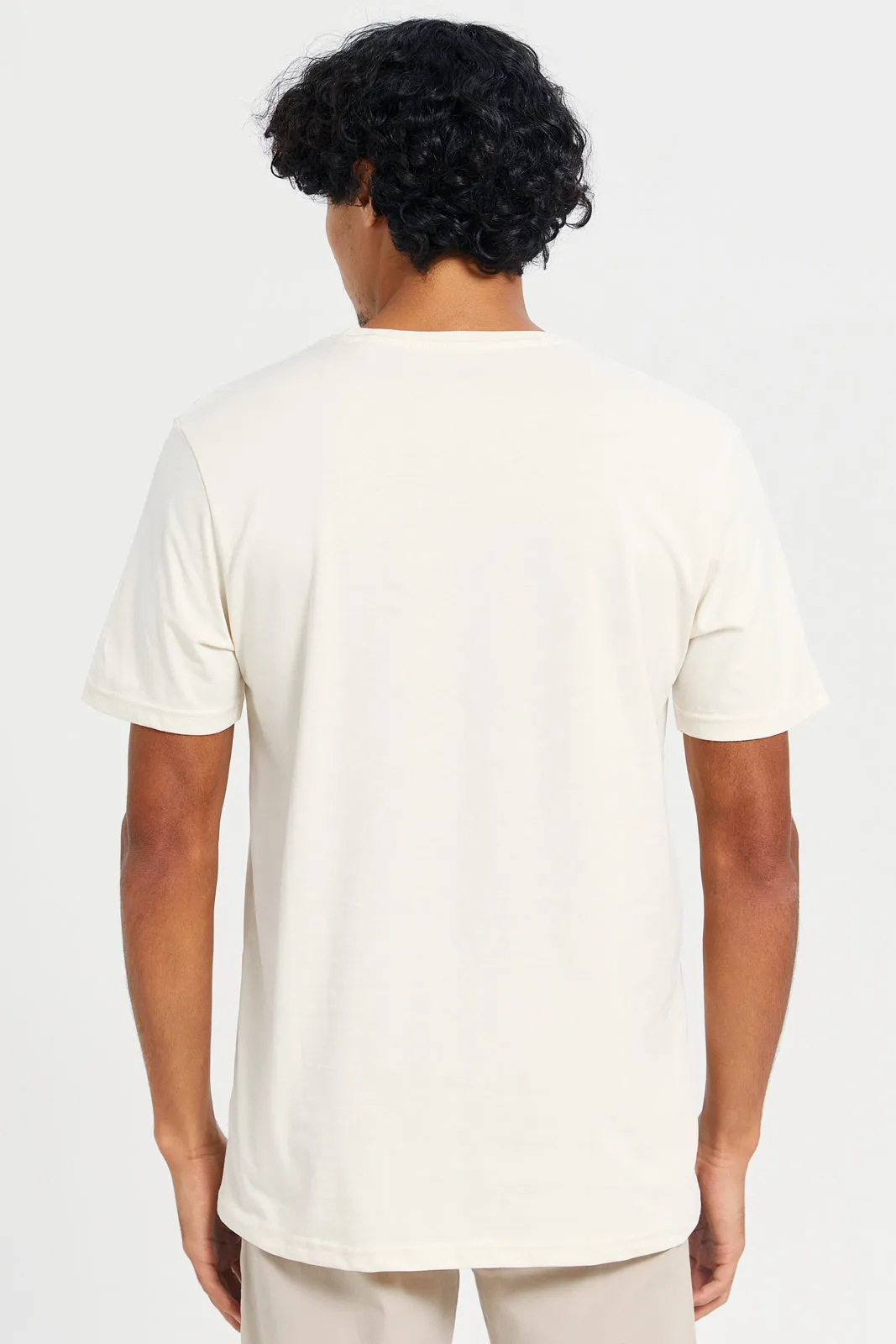 Men Ivory Basic T-Shirt