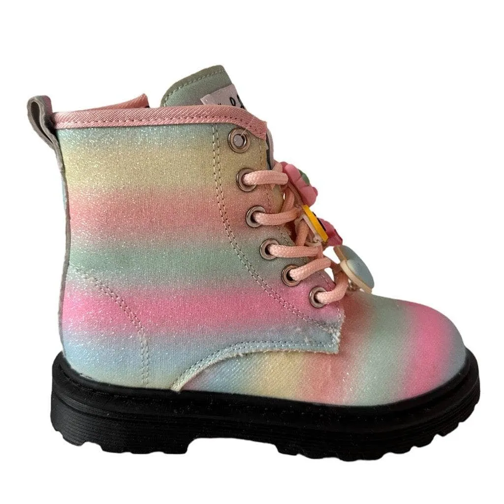 Ombre Rainbow Charm Boots