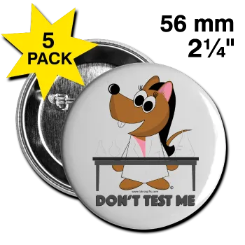 "Don't Test Me" - Large Buttons (5 pack)