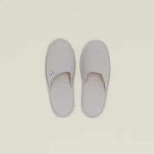 Simple Waffle Slippers - Light Grey