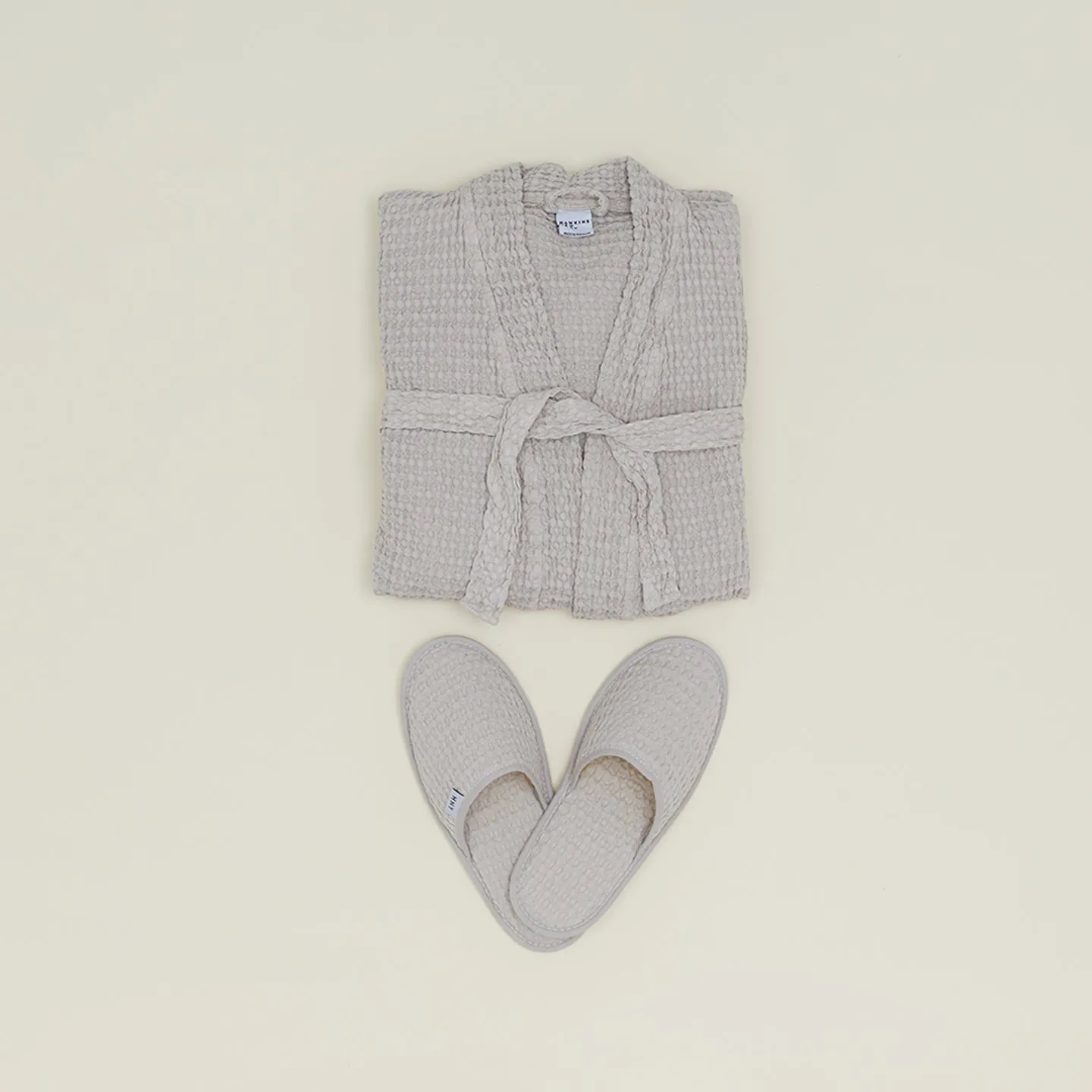 Simple Waffle Slippers - Light Grey