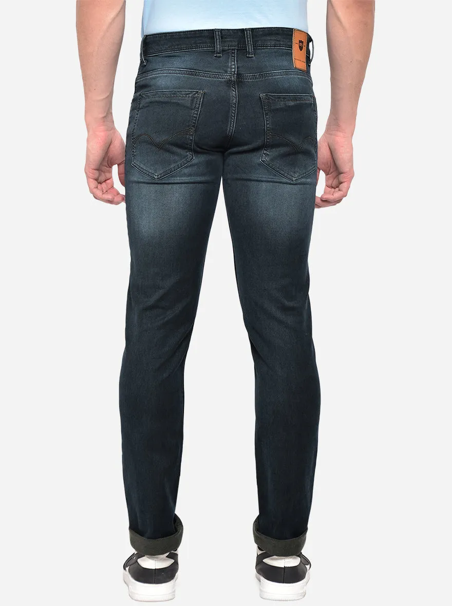 Steel Blue Washed Slim Fit Jeans | JadeBlue