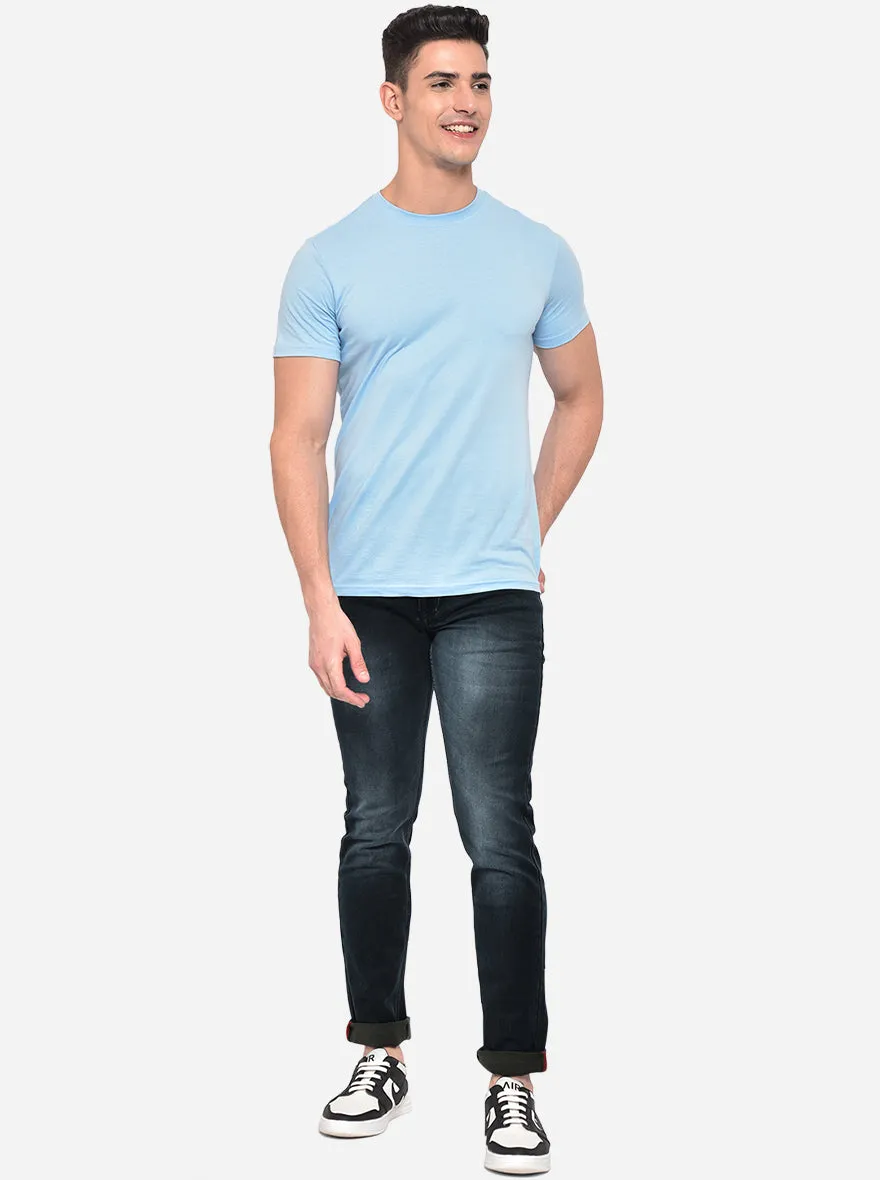 Steel Blue Washed Slim Fit Jeans | JadeBlue