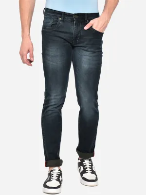 Steel Blue Washed Slim Fit Jeans | JadeBlue