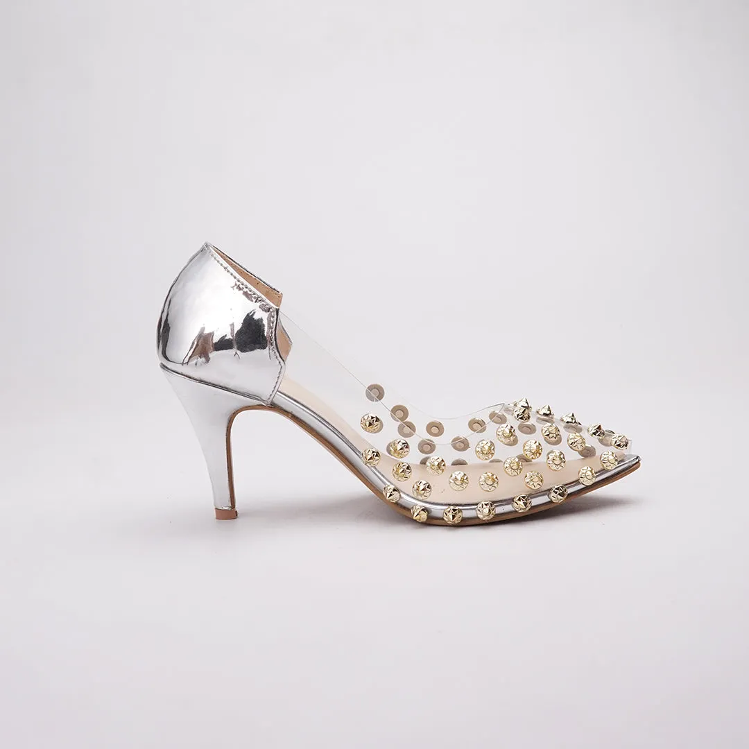 Studded Stilettos Silver