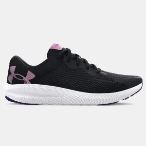 Under Armour Black/White/Purple Pursuit 2 Youth Sneaker