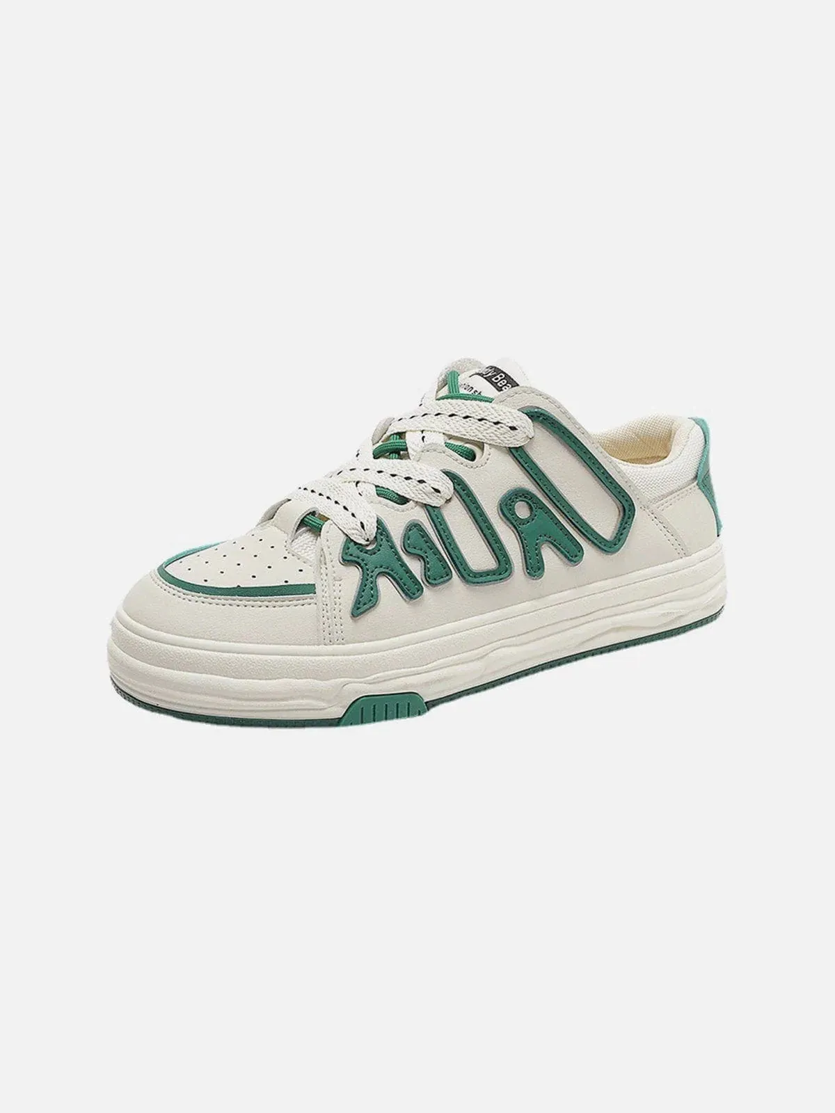 WLS Letter Graphic Lace-Up Front Skate Shoes