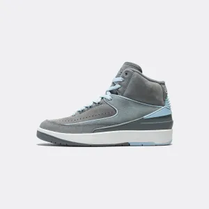 Womens Air Jordan 2 Retro - Cool Grey/Ice Blue-White