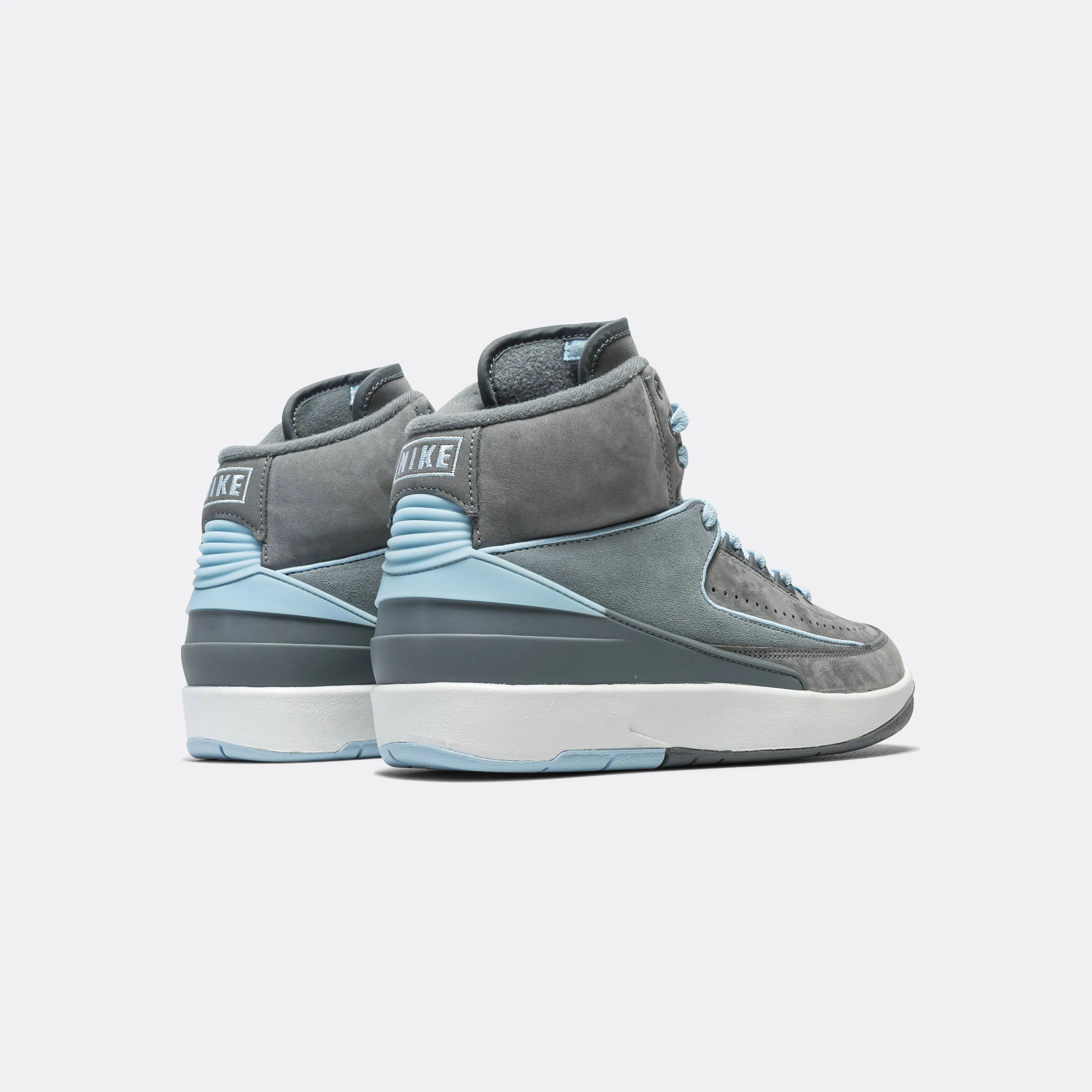 Womens Air Jordan 2 Retro - Cool Grey/Ice Blue-White