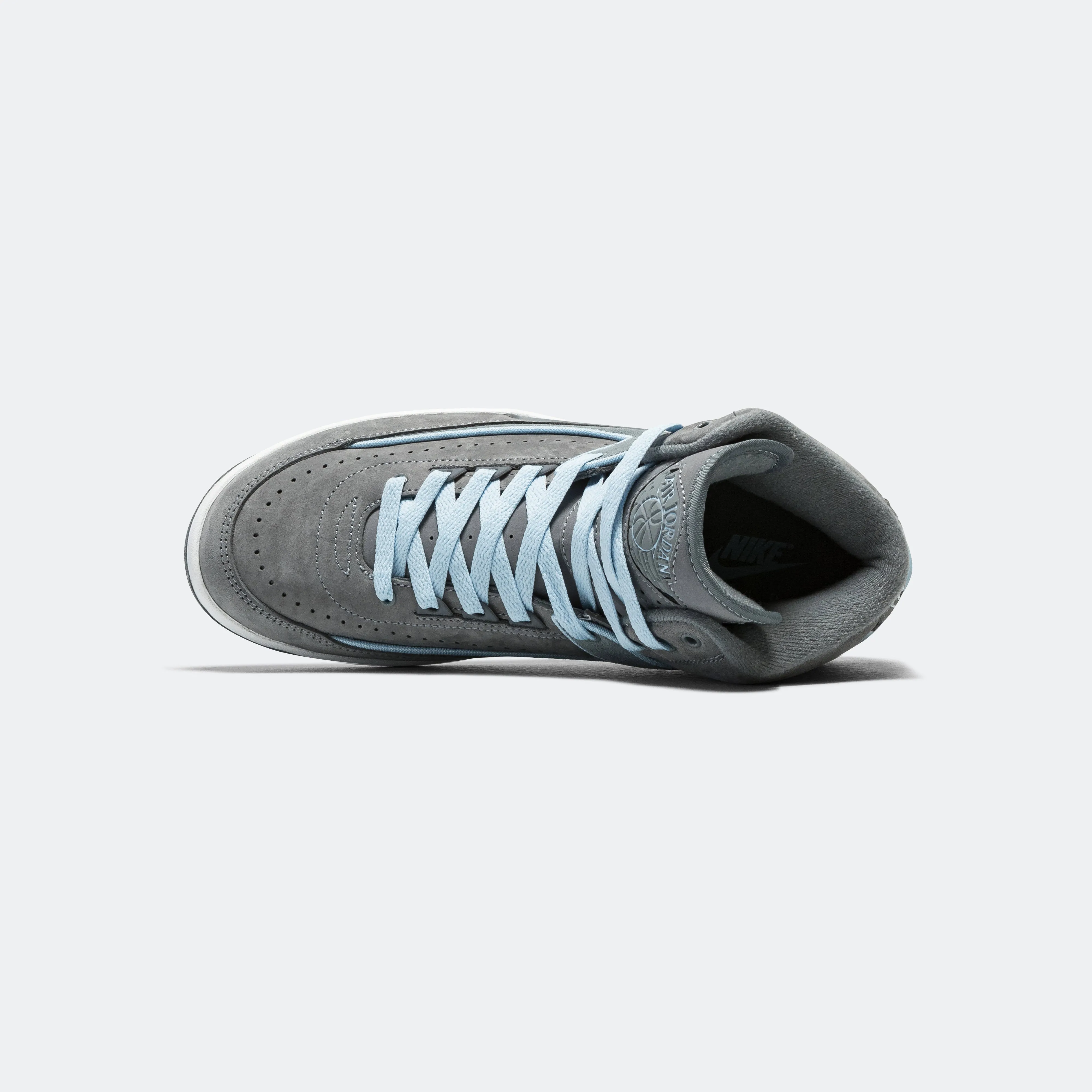 Womens Air Jordan 2 Retro - Cool Grey/Ice Blue-White