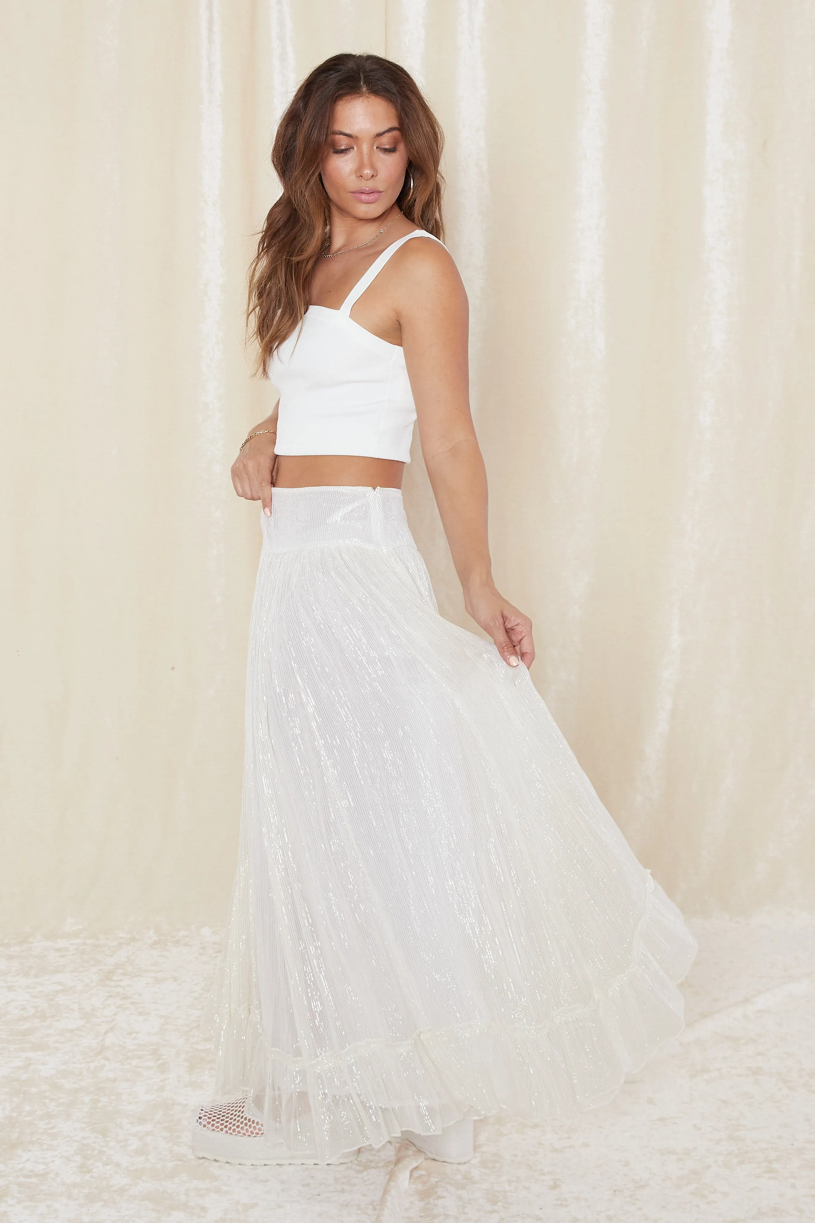 Zella Lurex Maxi Skirt